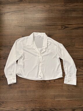 Jon & Anna White Button-Down Blouse
